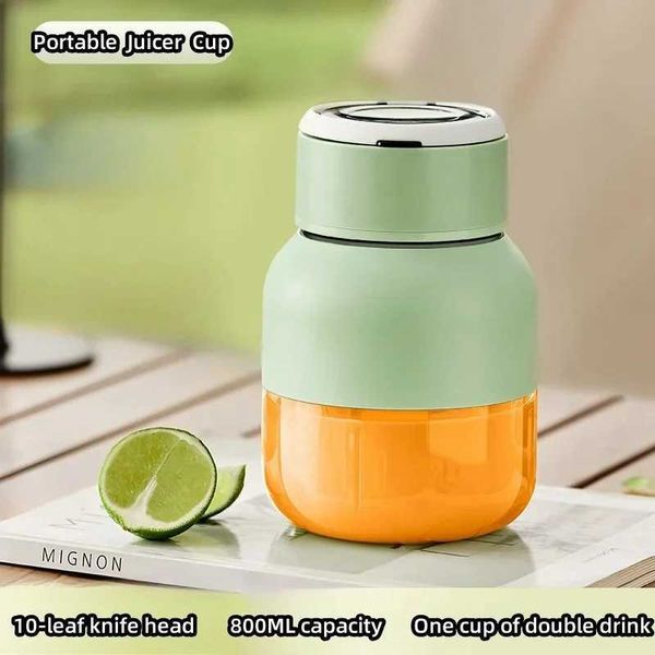 New multi-functional portable mini juicer with ten blade and one lid dual drinks wireless portable juice can cup for 2024 B240809
