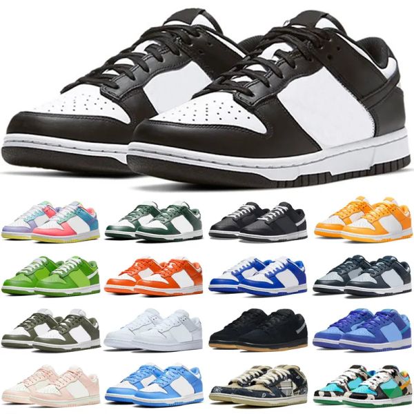 Men Women Low Pro Running Shoes Black White Panda Grey UNC Syracuse Green Glow Chlorophyll Triple Pink StrangeLove GAI Sneaker Sports traine