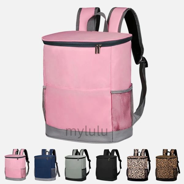 Isothermic Ice Packs Bags Waterproof Cooler Bag Thermal Insulated Black Leopard Backpacks Lunch Food Box For Camp Travel