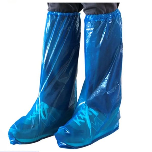 1pair Durable Disposable Shoe Cover Portable Thick Plastic PE Rain Farm Waterproof Protective Covers 241113