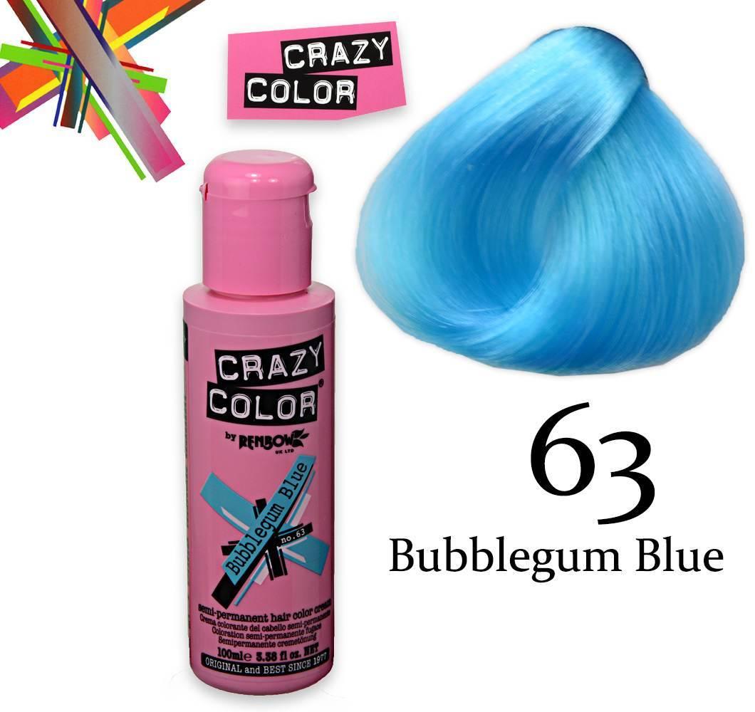 Crazy color semi-permanent 100 ml bubblegum blå