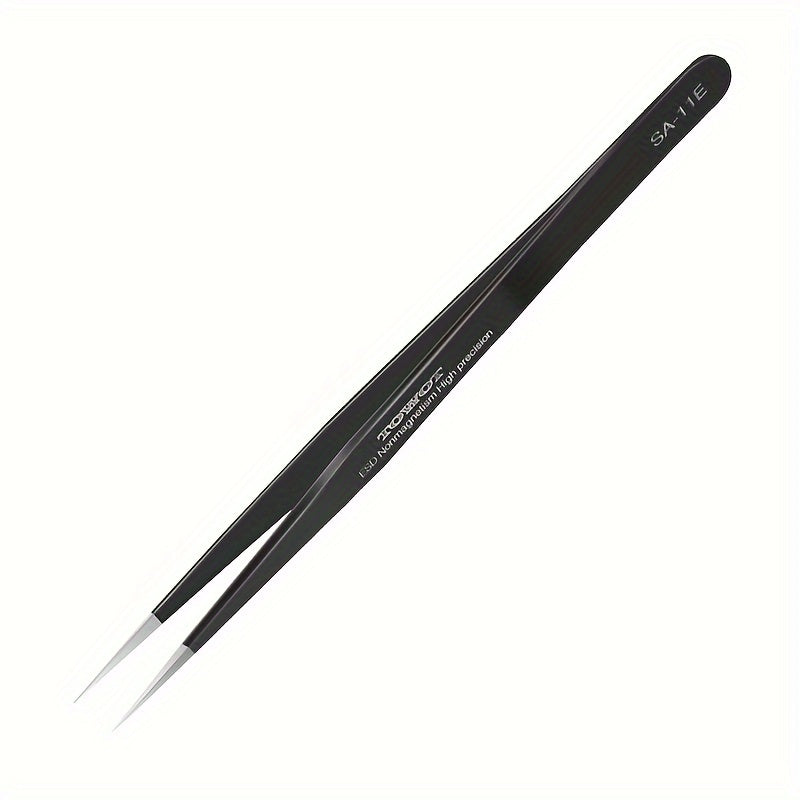 TEMU Precision Tweezers, Curved Tweezers For Electronics, Anti-static Stainless Steel For Craft, Soldering, And Jewelry Making Industrial Tweezers