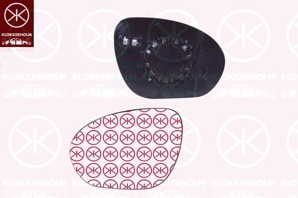 Mirror Glass, exterior mirror KLOKKERHOLM 16381063