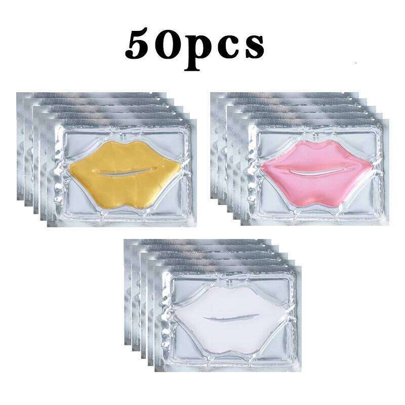 50pcs Collagen Mask Moisturizing Firming Nourishing Beauty lips Labial Moisturizer Lip Patches Gel Pads Skin Care free shipping