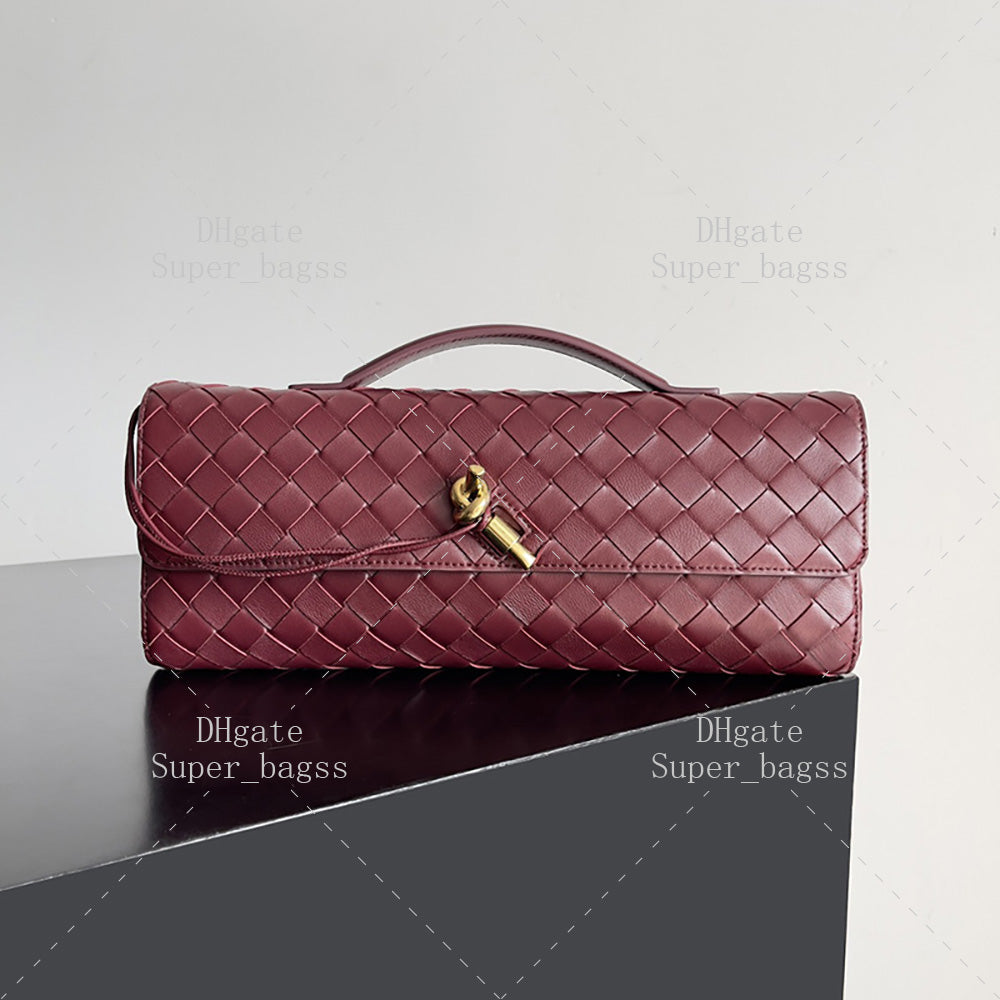 Luxury Designer Bag Women&#039;s Handbag Mirror quality 31cm Banquet Bag Woven Leather Flip bag Wallet with Box B123V