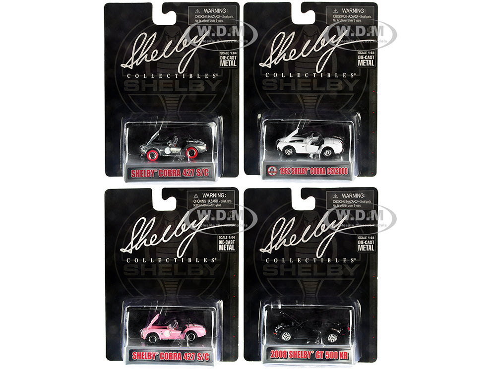 "Carroll Shelby 50th Anniversary" 4 piece Set 2022 Release Q 164 Diecast Model Cars by Shelby Collectibles