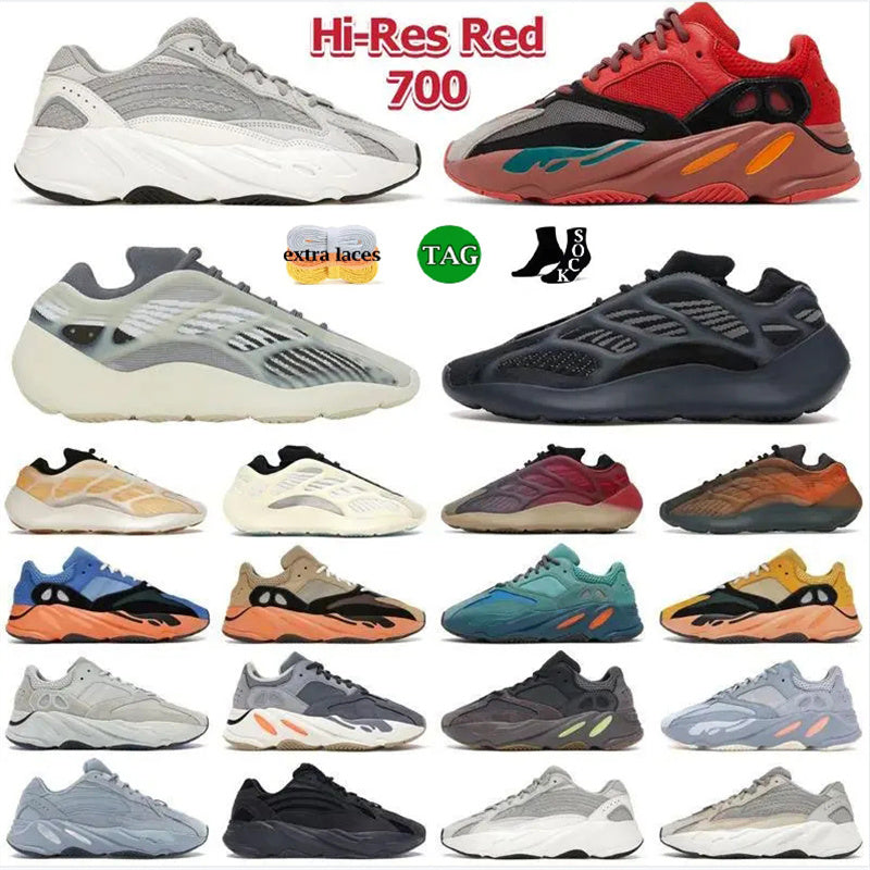 Designer Running Shoes 700 V2 V3 Men Women Wave Azael Alvah Fade Salt Solid Grey Blue Analog Hi-Res Red Static Vanta Mens Outdoor Traienrs Runners g