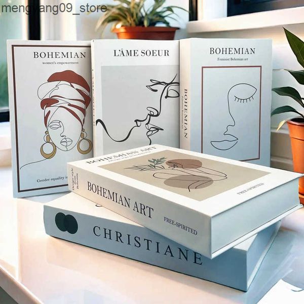 Other Home Decor Boho Monet Decorative Books Luxury Fake Book Storage Box Van Gogh Matisse Home Interior Decoration Coffee Table Bedroom Dec