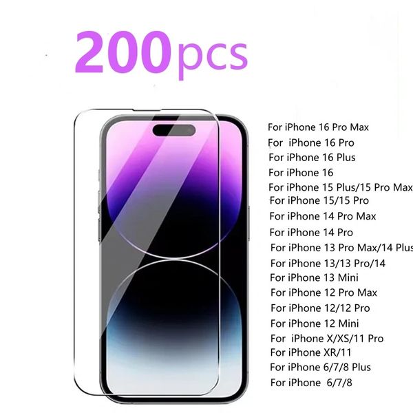 Tempered Glass for iPhone 16 Pro Max 15 14 13 12 11 Screen Protector for Samsung Galaxy S24 S23 S22 S21 FE A54 A34 Protective Glass