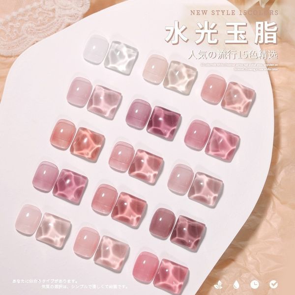 Ice Opal Jelly Translucent Nail Polish Nude Pink Purple Gel Lacquer UV LED Vanish Matte Top Base Hybrid Soak Off Manicure 230729