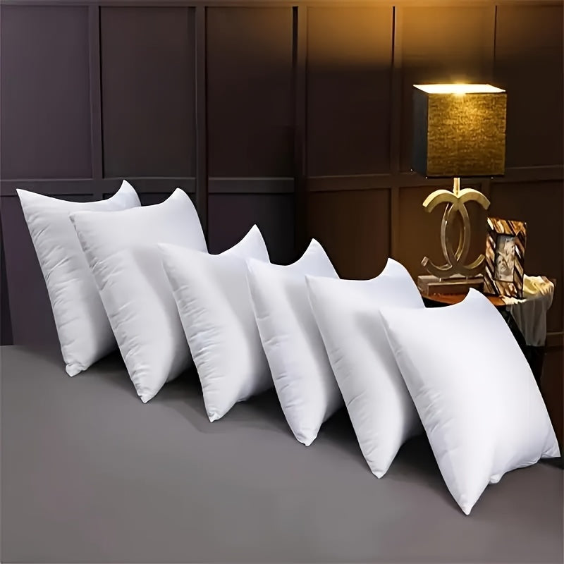 TEMU 4-6pcs Quality Zippered Pillowcases - 100% Polyester, Breathable & Soft, 3 Sizes, White, Machine Washable, Contemporary Style For Home & Hotel