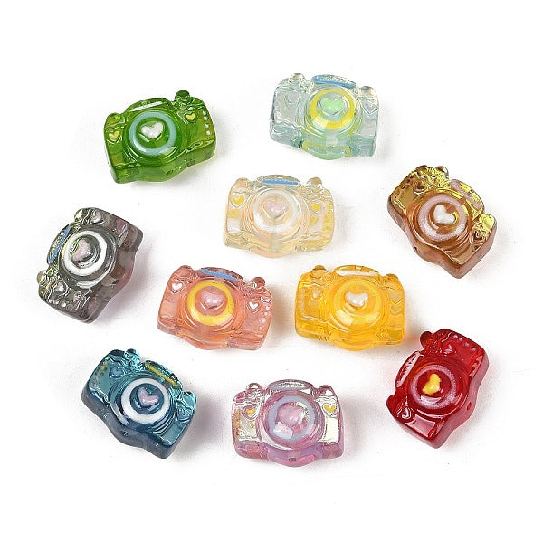 Perles en résine émaillée transparente avec placage UV