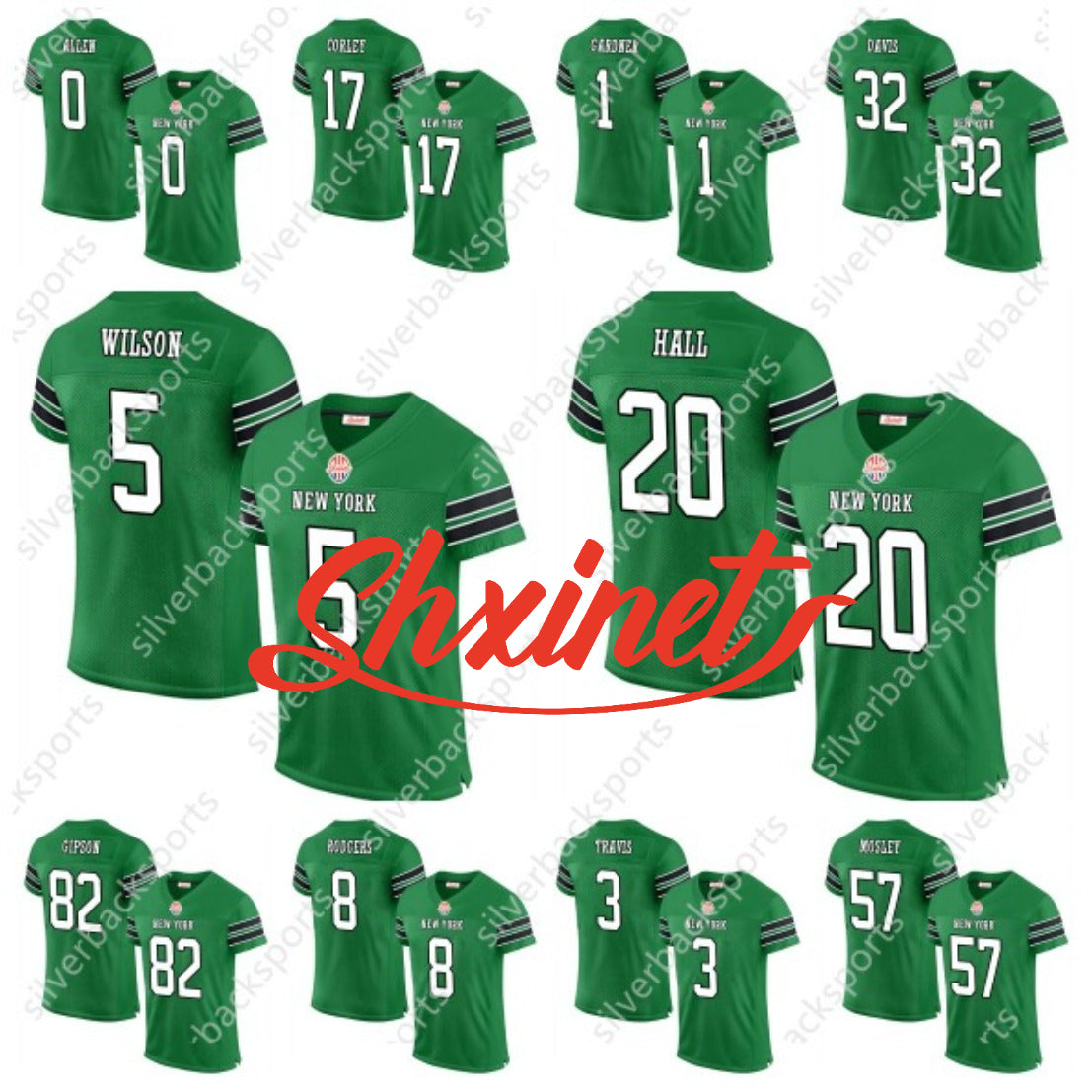 2024 Green Football Jersey Jermaine 11 Johnson II 0 Braelon Allen Breece 8 20 Football Jerseys Men-Youth-Women Custom Stitched Any Name Number