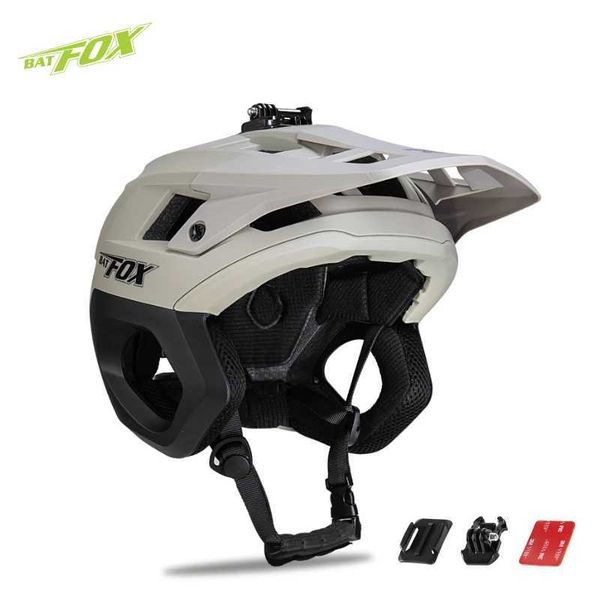 Cycling Helmets BAT FOX Bike Helmet 3-4 MTB Bike Cycling Sports Dirtbike Racing Safety Helmet for Men Adult Cycling Helmet H241101