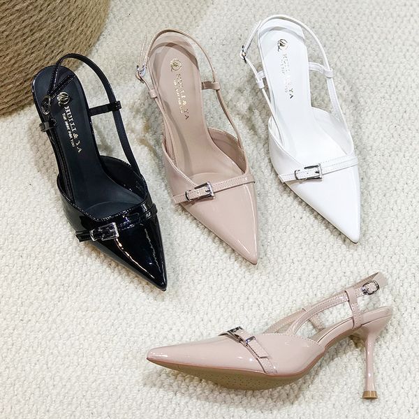 Straps Sandals Med Open Shoes Heel Slip-on Loafers Summer Women&#039;s Espadrilles Platform Medium Elastic Band Pointed Girls Comfor 93cf iu