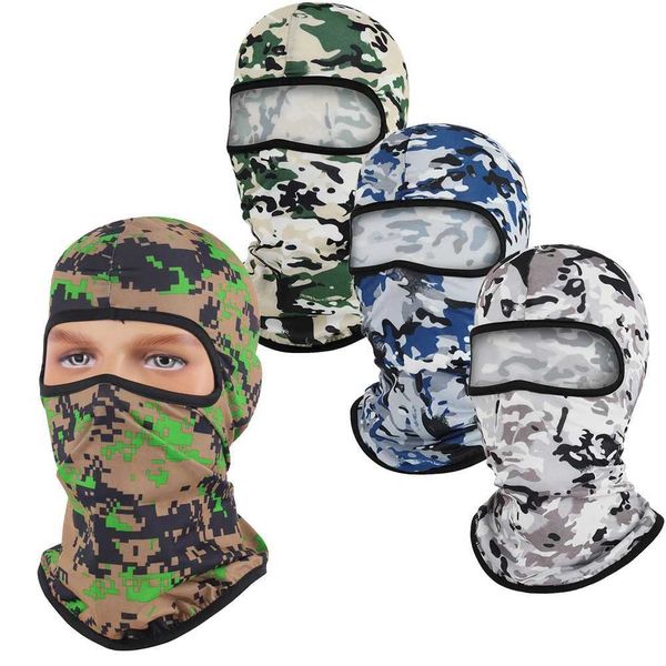 Outdoor Cycling Balaclava Full Face Mask Bandana Hood Hiking Camping Hunting Airsoft Cap Bike Head Neck Cover Men Women Ski MaskXJ241122