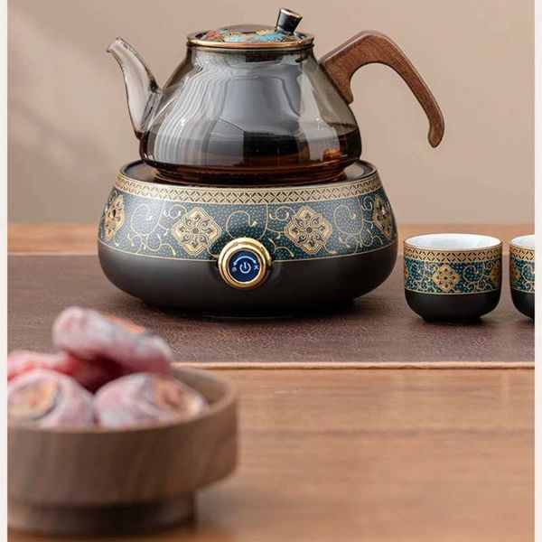 Teapots Electric ceramic stove tea cooker household large capacity glass health jar tea pot outer shell stove tea pot small kit y240703
