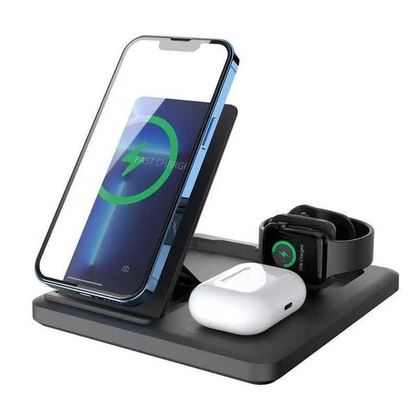 3 In 1 Charging Station Mobile Phone Watch Earphone Wireless Charger Cell Phone Charging Device Foldable Charging Dock Pad StandM240731