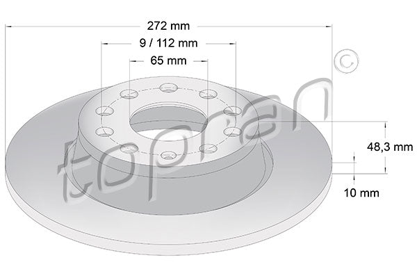 Brake Disc TOPRAN 114 027