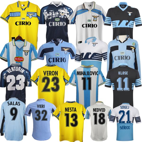 1996 1998 1999 2000 2001 Lazio retro soccer jerseys Vieri SALAS MIHAJLOVIC VERON STANKOVIC MANCINI NESTA NEDVED 15 16 Klose 18 19 SIGNORI vi