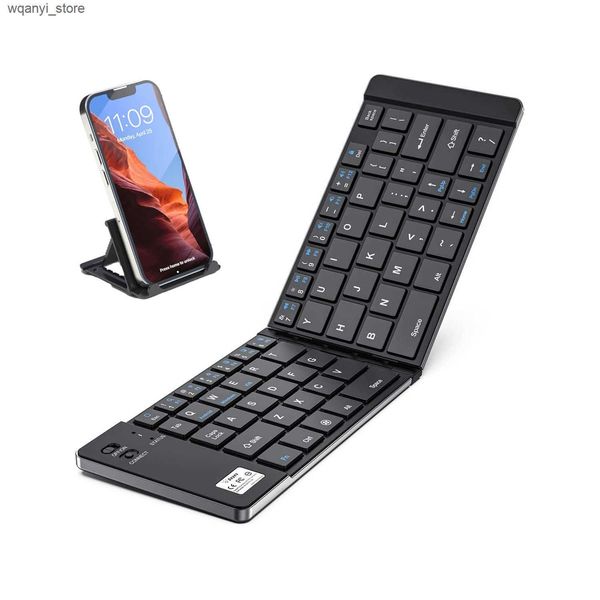 Keyboards JOMAA Mini Folding Phone Keyboard Rechargeable Bluetooth Keyboard Foldable Keyboard Suitable for iPhone Windows Mac OS L240910