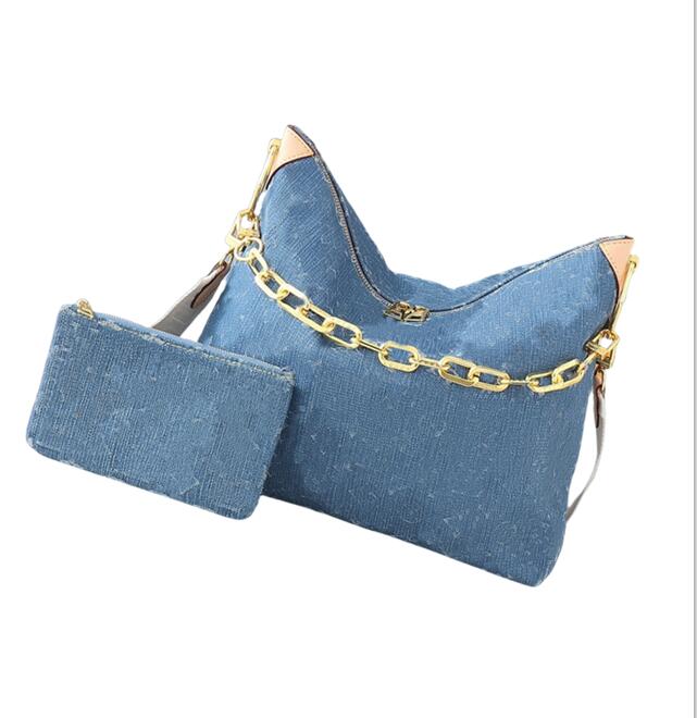 Designer Shoulder Bag Coussin emboss hobo Fashion Handbag Luxury Crossbody bag Reverse Women Tote bags denim Lady Cross body Chain leather Wallet dh