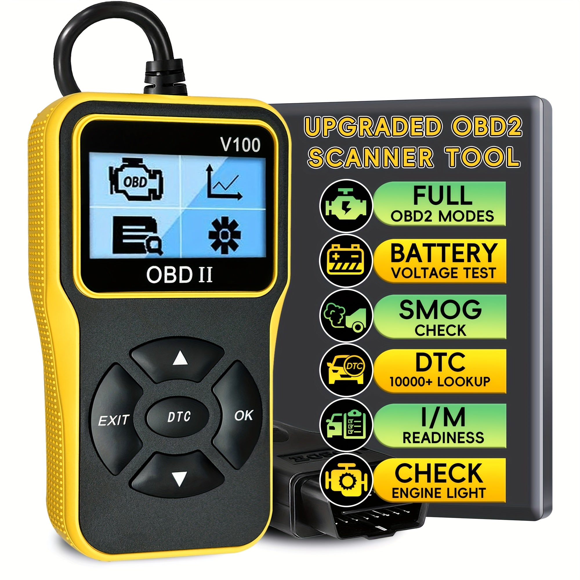 TEMU The Scanner Is A Professional Obdii Diagnostic Code Reader Tool That Checks Light, - Codes, Voltage Tests, And Is An Automatic Diagnostic Tool