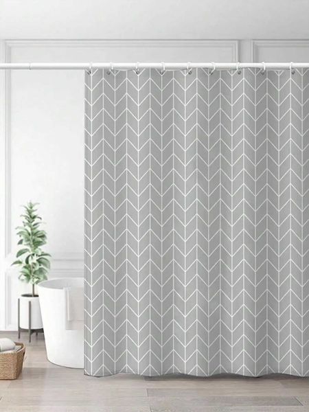 scandinavian simple gray pure color bathroom thickeneded shower curtain cloth bathroom partition curtain shower curtain waterproof and milde