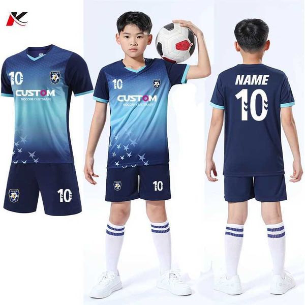 Jerseys de futebol infantil CHANCIMENTO CHILHERIDO CHAMISTAS DE FUTIONS SPORTSAL Sportsal Sportswear Futebol infantil Terno esportivo de men