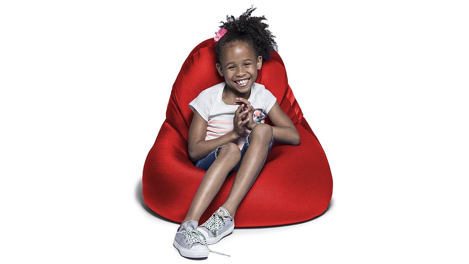 Jaxx Nimbus Spandex Bean Bag Chair, Small Cardinal