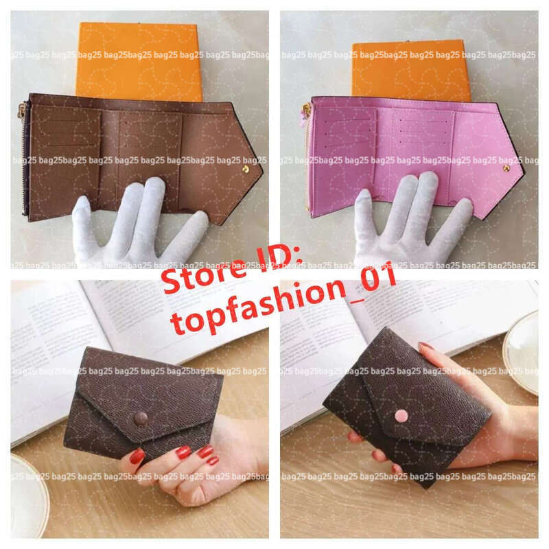 Holders Designer wallets for women Coin Purse Small Wallet victorine Woman Card Holder Brown wer Short Mini Wallets With Orange Box AAA+ 111