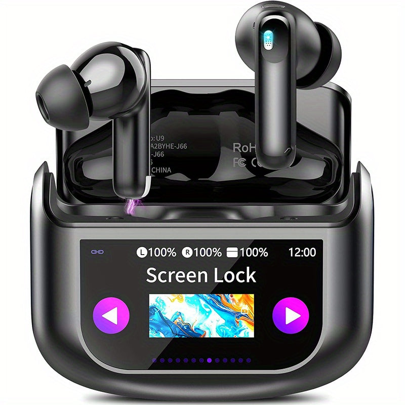 TEMU [autumn ]2025 Latest Wireless Led Touchscreen Earbuds Featuring Hifi And 5 Eq , 48-hour , In-ear Design, And Advanced Anc + Enc Dual Noise