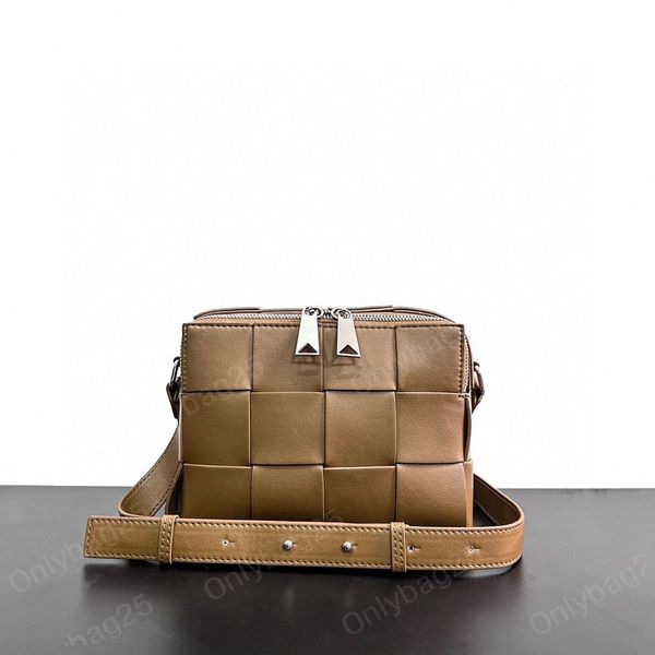 Designer men bag woven small handbag weave monk women crossbody shoulder bags fashion genuine leather clutch mirror quality