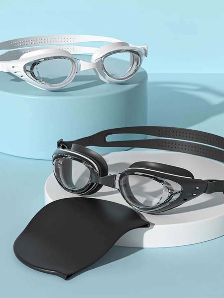 Professional adult anti fog UV protective lenses mens and womens swimming goggles waterproof adjustable silicone swimming goggles CL240926