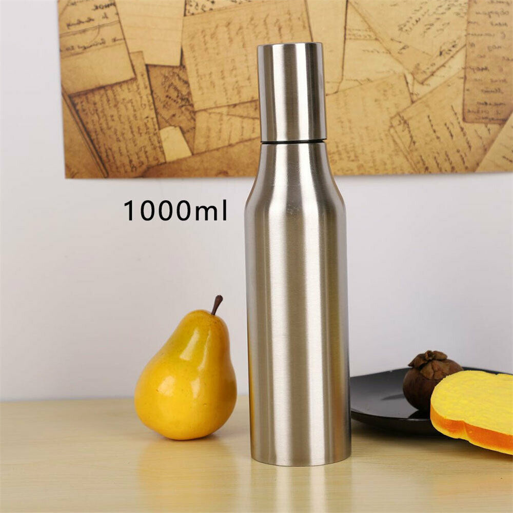 TEMU Stainless Steel Oil Bottle Vinegar Condiment Can Leak-proof Storage Bottles Soy Sauce Dispenser Jar Seasoning Pot Kitchen Gadget