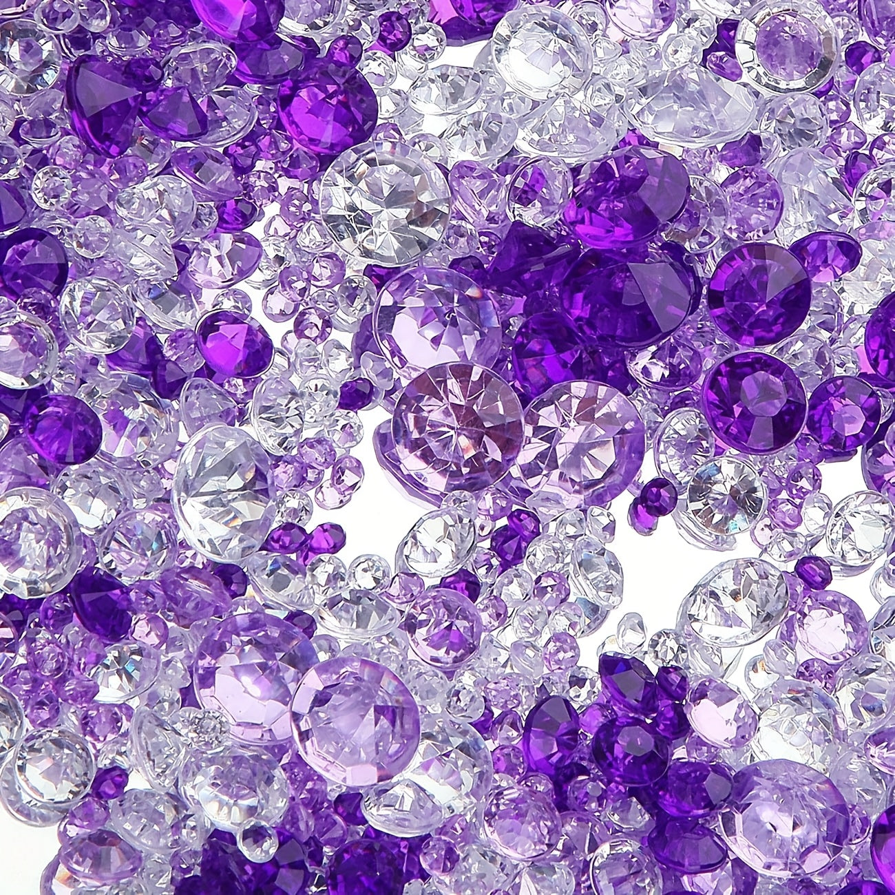 TEMU 3600pcs Acrylic Purple Fake Diamonds, Suitable For Vase Filling, Clear Marbles For Vase Filler, Party Decoration, Birthday Party Decoration,
