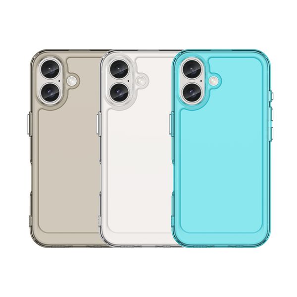 New TPU Candy Cases Compatible Soft TPU Silicone Shockproof Cover Protector for iPhone 16 15 14 13 12 11 Pro Max