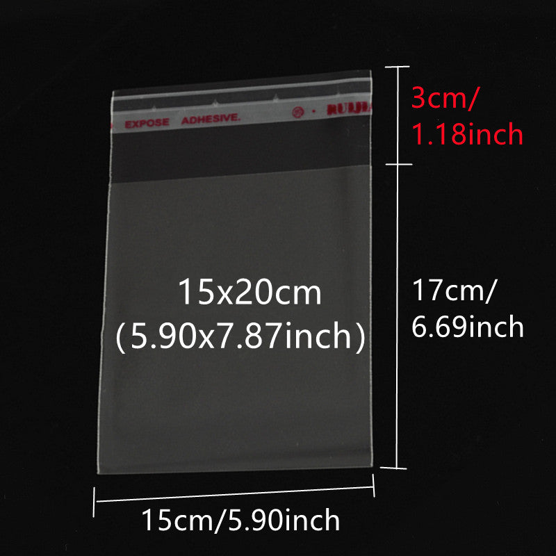 TEMU 100pcs, 4x6, 6x8 Inch Transparent Self-adhesive Sealed Plastic Bags, Gift Jewelry Packaging Bags, Candy Packaging, Sealable Biscuit Opp Bags,