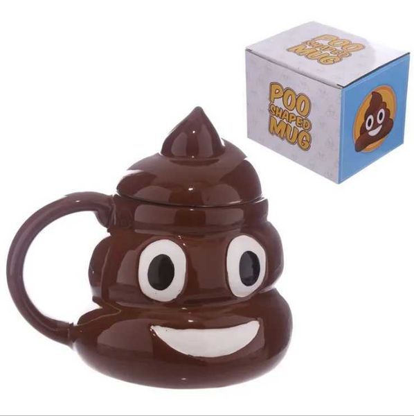 Stool ceramic cup spoof funny personty poop g with lid coffee cup trick gift Cia Oz Rock Beer cup Water DadT250116