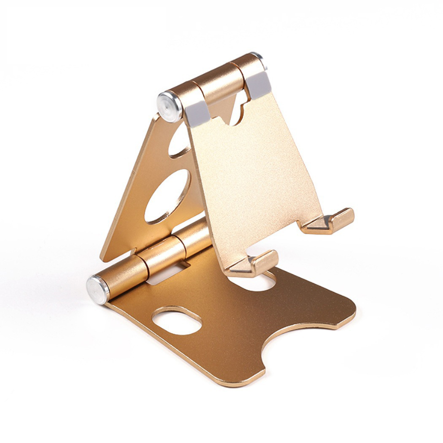 Universal Folding Adjustable Cell Phone/Tablet Stand - Large - Gold