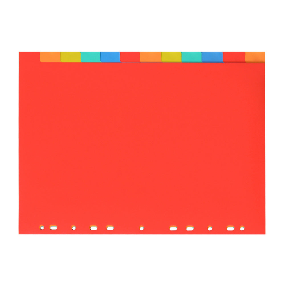 TEMU 11 Ring Dividers For 3 Ring Binder A4 A4 Binder A4 Notebook Color Index Cards Loose Leaf Notebook Dividers Perforated Dividers Dividers Folder