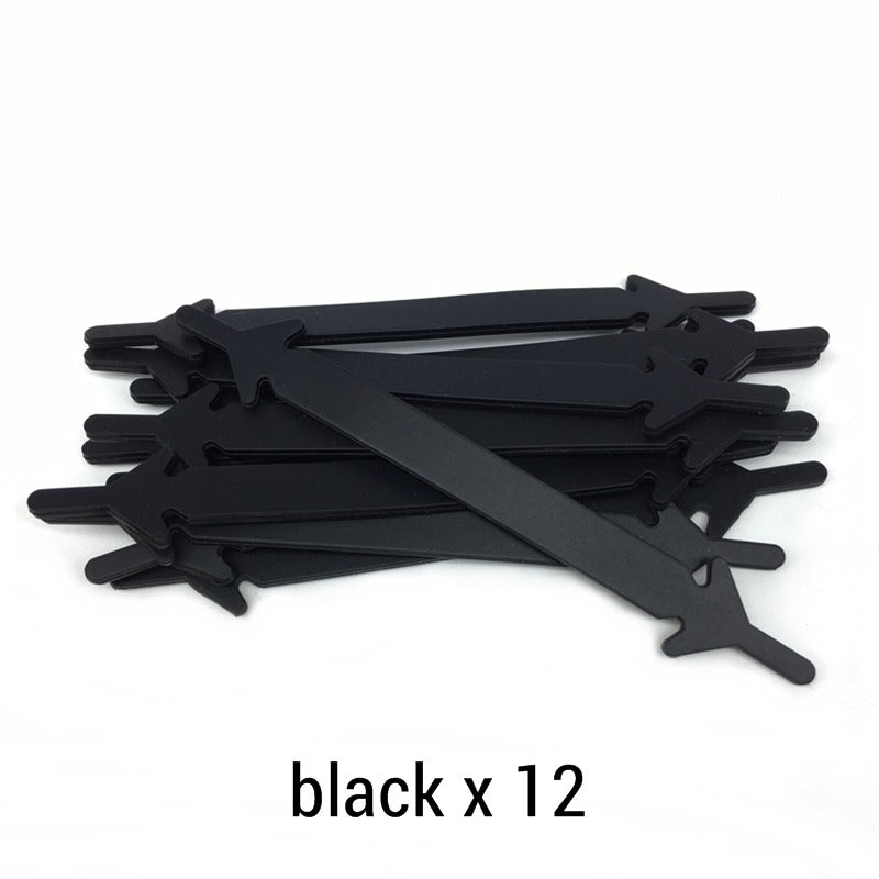 TEMU 12pcs Elastic Shoelaces - No Tie, Durable Plastic & Rubber Laces For Sneakers, Casual Shoes, And Formal Wear - Vibrant Colors, Beige, Blue,