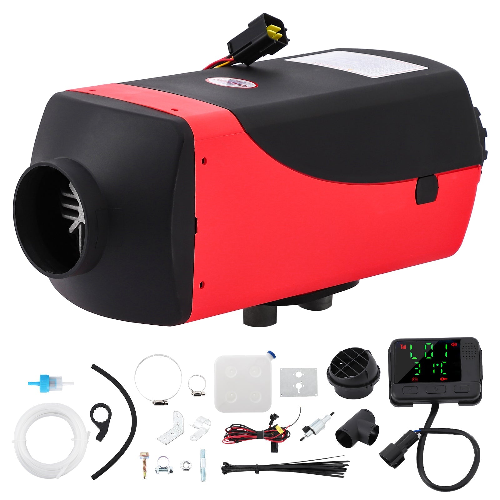 Garvee Diesel Air Heater 12V with 10L Tank & Muffler, Diesel Heater 3KW, Diesel Parking Heater with LCD Thermostat Monitor & Remote Control for Trucks