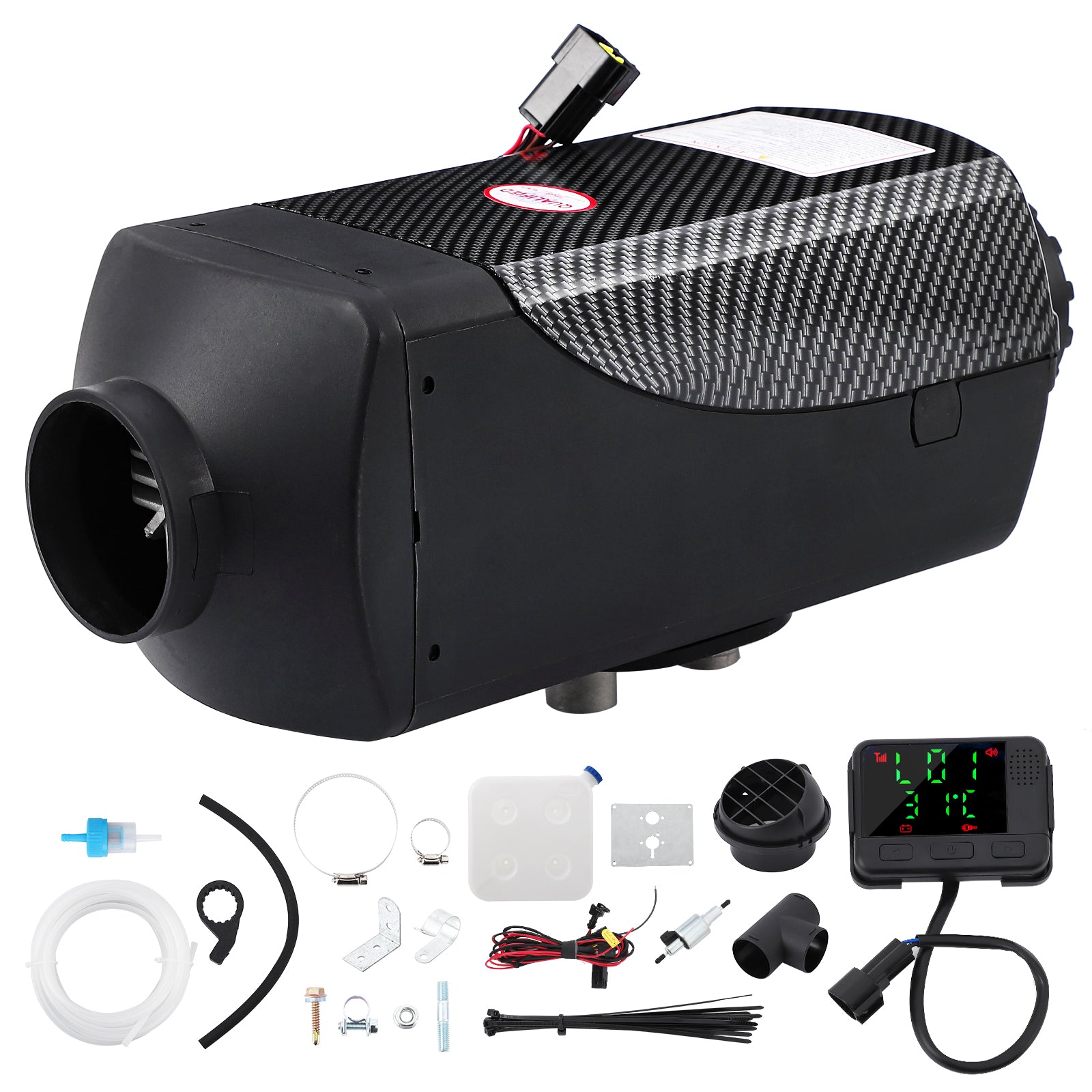 Garvee Diesel Air Heater 12V with 15L Tank & Muffler, Diesel Heater 8KW, Diesel Parking Heater with LCD Thermostat Monitor & Remote Control for Trucks