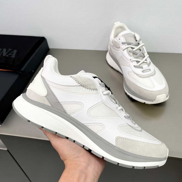 luxury- Spring New Thick soled Genuine Leather Dad Shoes for Men High end Trendy Brand Height Increasing Sports and Leisure Explosive Street