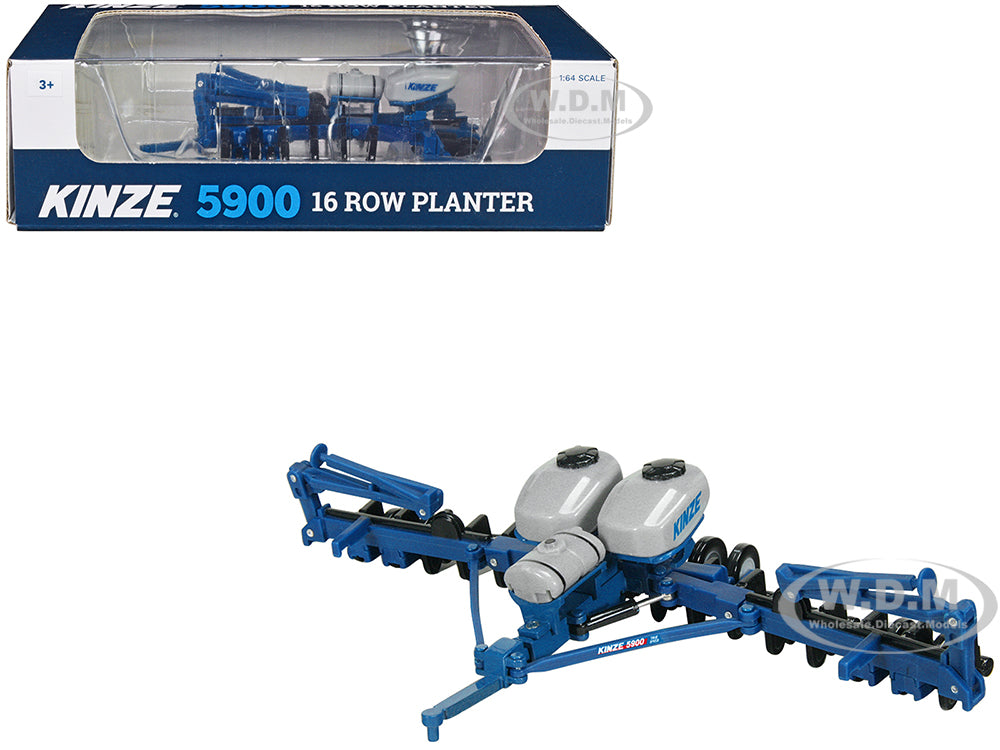 Kinze 5900 16 Row Planter Blue (Plastic Replica) 1-64 Model by SpecCast