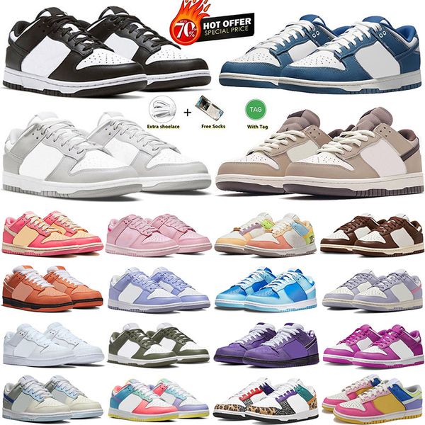 2024 Designer Men Running Shoes Sneaker Panda White Black UNC Blue Dust Grey Fog Photon Syracuse Candy Vintage Green Sail Trail Women Traine