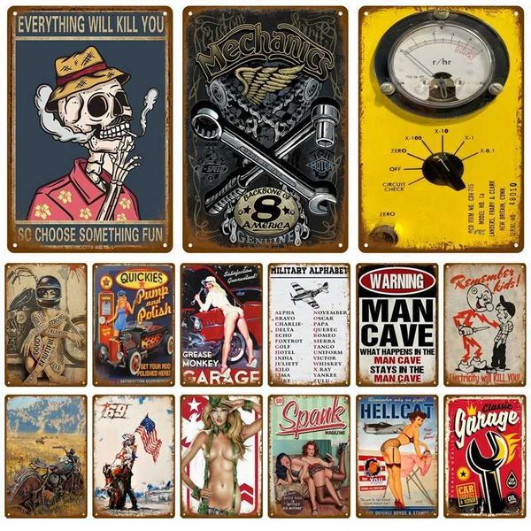 Retro car oil and gas tire racing car tin logo poster iron plate metal logo garage bar club peoples hole home decoration wall decoration art