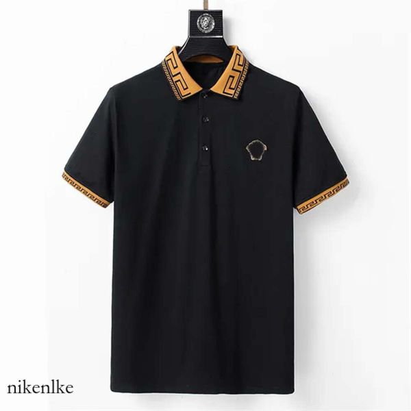 Mens T Shirt Polo Shirts Designer Top Brand Sleeve Stand Collar Embroidery Cotton Blend Animal Print Fashion Black Short Summer Size M-3Xl 0