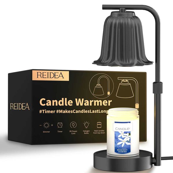 Candle Warmer Timer 110V Dimmable Height Dimmable Wax Melting Suitable for Large 3-core Aroma Candles (up to D-4-H-5.5 inches) X241021